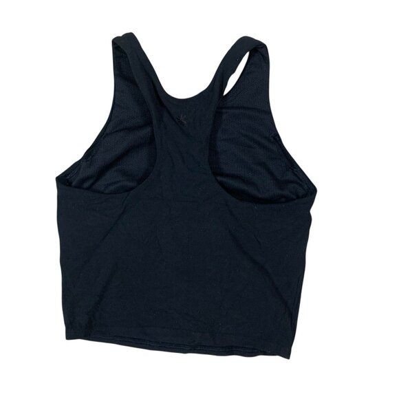 Athleta Girl Black Tank XL High Neck Stretch Activewear Workout Crop Top Youth - Picture 2 of 3